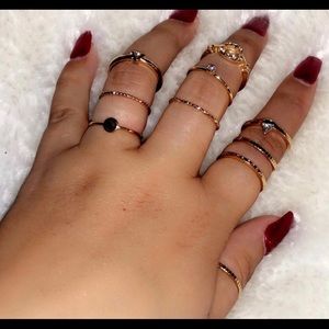 10 pcs Gold Rings